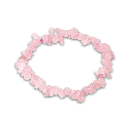 Bracelet Baroque (Chips) Quartz Rose sur fond blanc avec cadre orange Kaosix