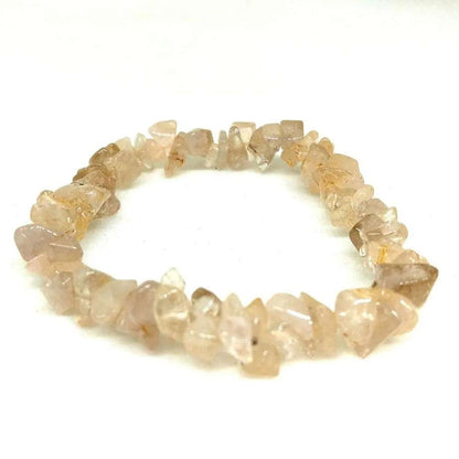 Bracelet baroque (chips) citrine sur fond blanc Kaosix