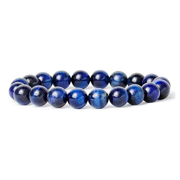 Bracelet confiance en œil de tigre bleu sur fond blanc avec cadre orange Kaosix