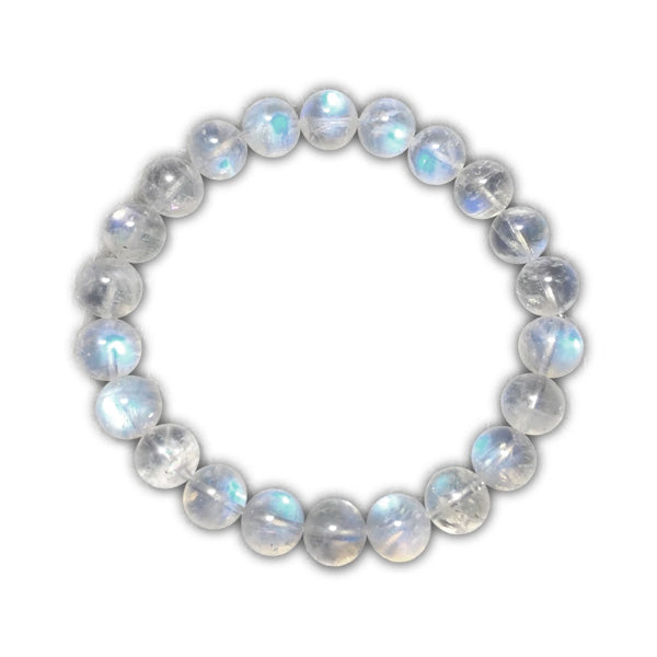 Bracelet en labradorite blanche fond blanc Kaosix