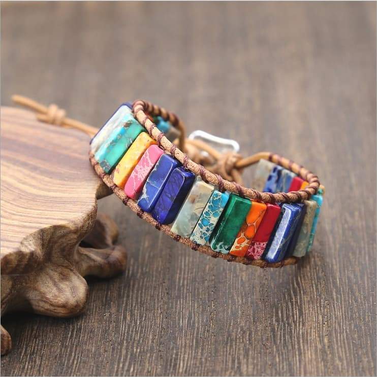 Bracelet équilibre des 7 chakras multicolores kaosix