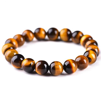 Bracelet protection œil de tigre sur fond blanc sans cadre orange