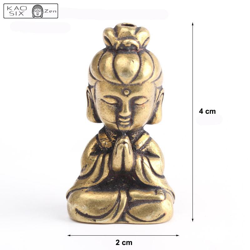 Statuette Guanyin - assis - cuivre - KAOSIX Kaosix